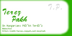 terez pakh business card